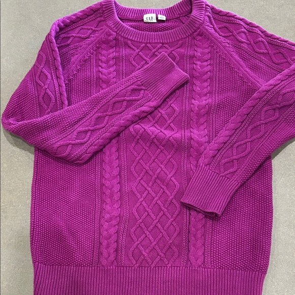 GAP Fuchsia Cable Knit Sweater - Picture 4 of 6